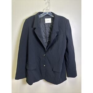 Wilfred Aritzia Oversized Blazer Women’s 8 Black Double Button Preppy Old Money